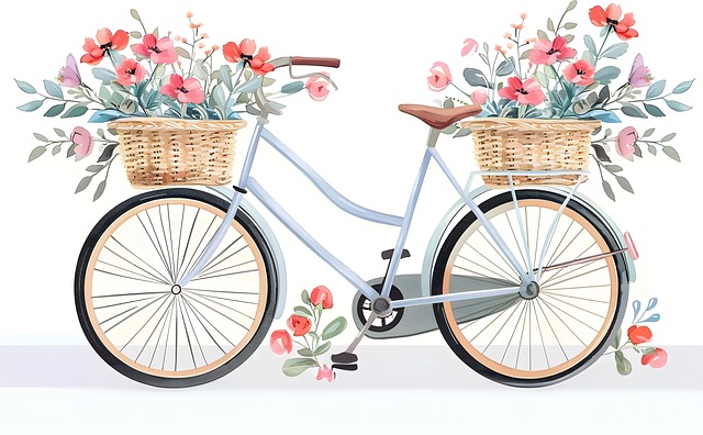 Free bicycle nature ride illustration