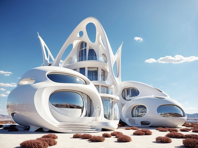 Free ai generated building architecture illustration