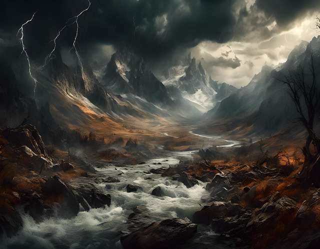 Free landscape rough inhospitable illustration