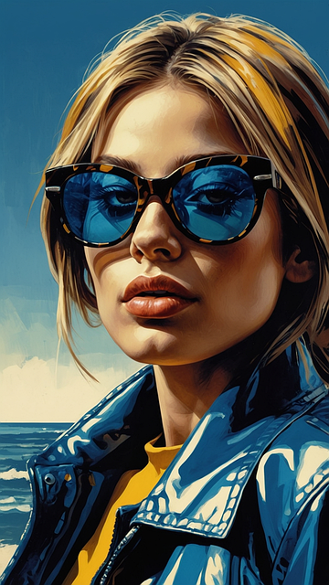 Free ai generated woman sunglasses illustration