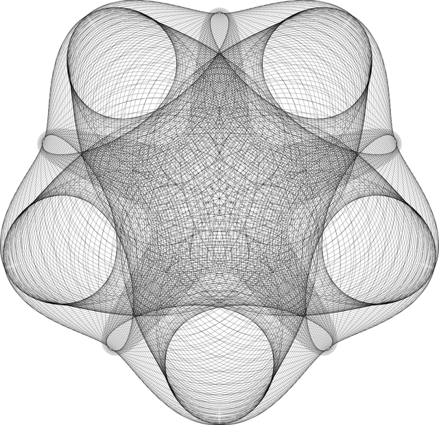 Free star geometric line art vector