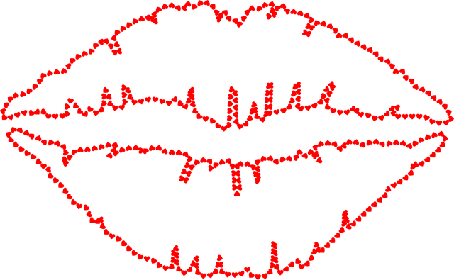 Free lips heart love vector