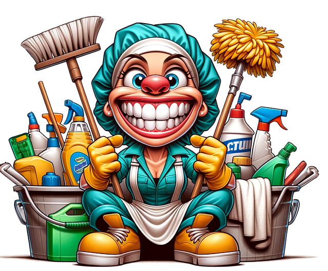 Free ai generated janitor mop illustration
