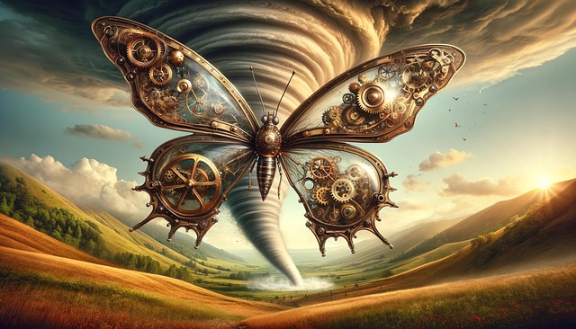 Free ai generated butterfly steampunk illustration