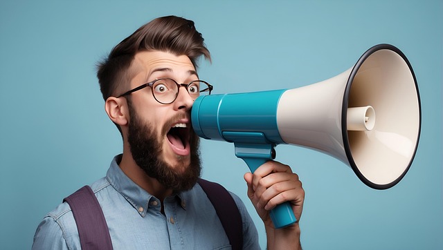 Free ai generated megaphone interaction illustration