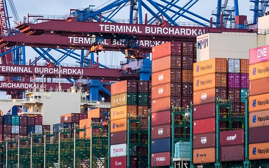 Containerschepen, Logistiek, Haven