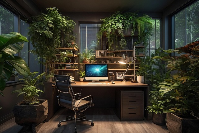 Download free HD stock image of Ai Generated Office Free ai generated office desk illustration