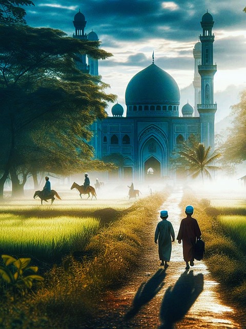 Download free HD stock image of Ai Generated Mosque Free ai generated mosque islam illustration