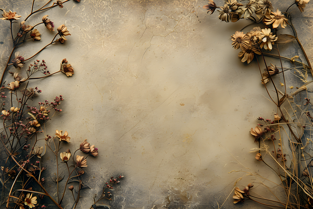 Free ai generated dried flowers illustration