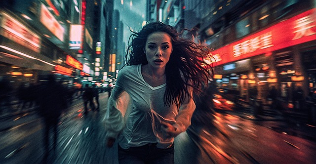 Free ai generated woman running illustration