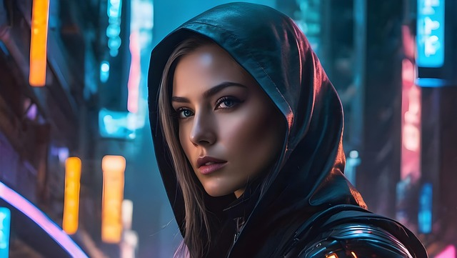 Free ai generated female assassin illustration
