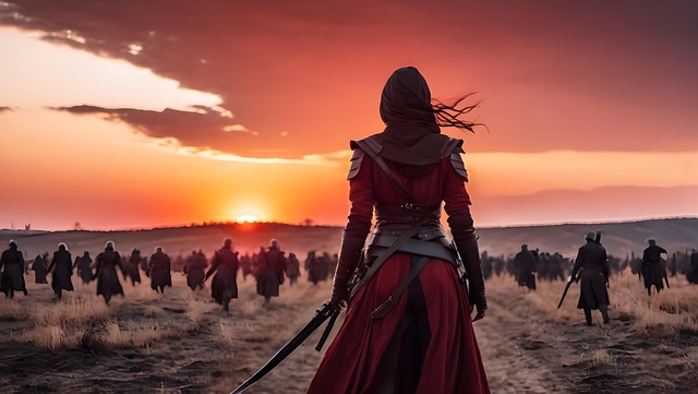 Free ai generated female assassin illustration