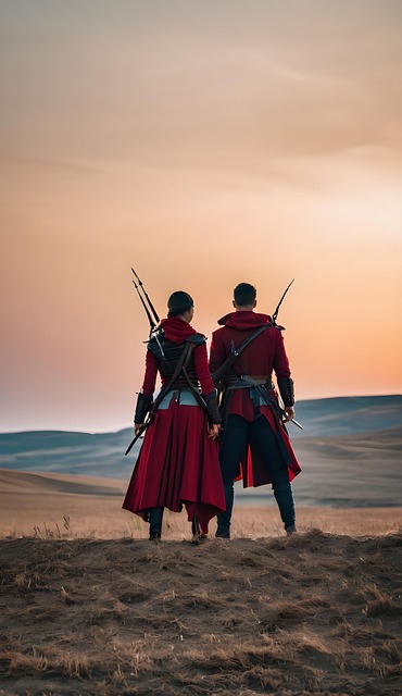 Free ai generated couple assassin illustration