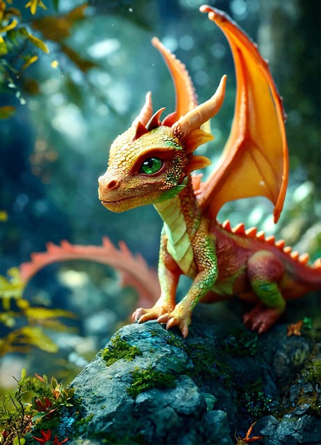 Free ai generated nature dragon illustration