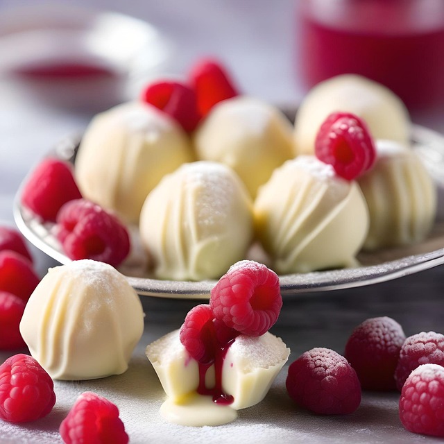 Download free HD stock image of Ai Generated Raspberry White Truffle Free ai generated raspberry white truffle white chocolate illustration
