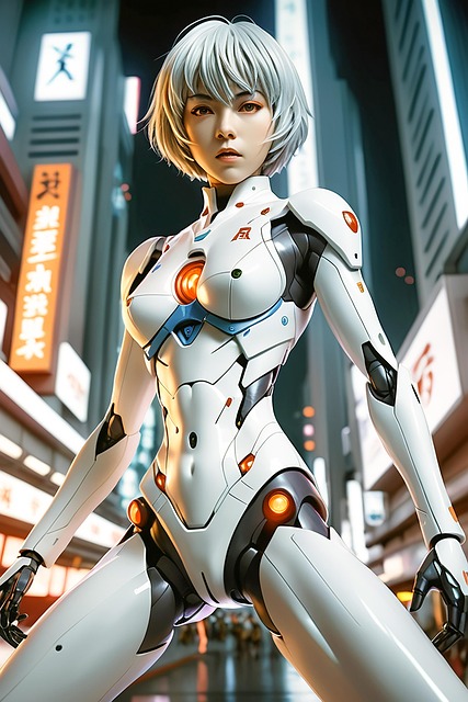 Free ai generated woman cyborg illustration
