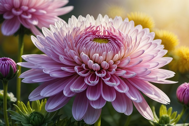 Free chrysanthemum flower nature illustration