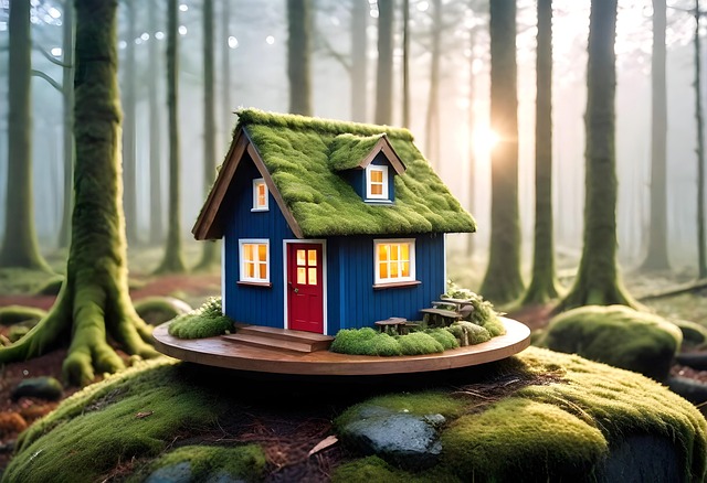 Free wood home moss illustration