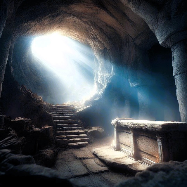 Free tomb jesus resurrection illustration