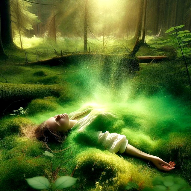 Free shaman meditation energy work illustration