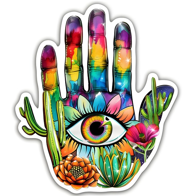 Free hamsa eye hand illustration