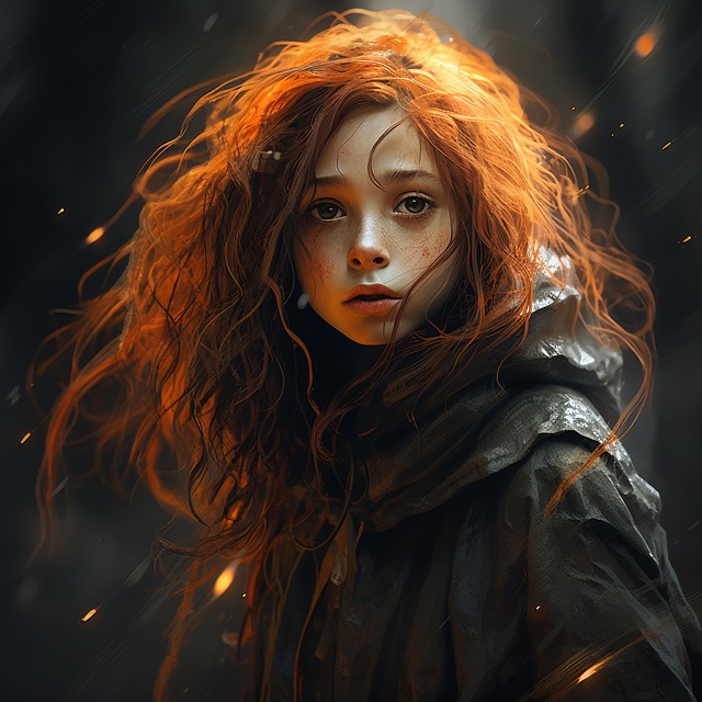 Garota, Retrato, Menina Triste, Arte