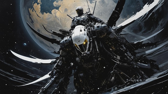 Free robot future space illustration