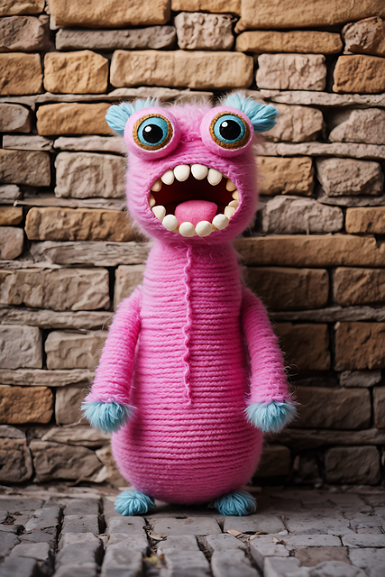 Free monster cute wool illustration