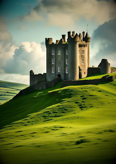 Free ai generated castle medieval illustration
