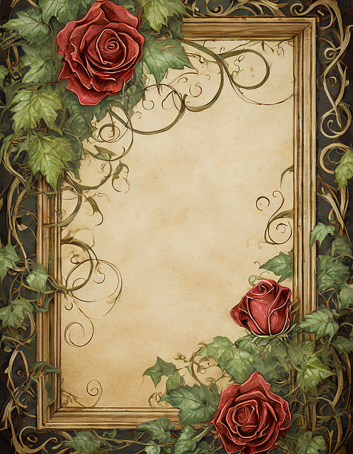 Free ai generated flowers frame illustration