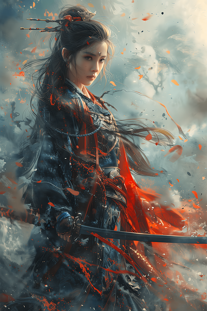 Download free HD stock image of Ai Generated Woman Free ai generated woman warrior illustration