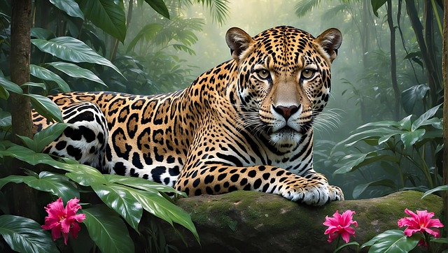 Download free HD stock image of Ai Generated Jaguar Free ai generated jaguar animal illustration