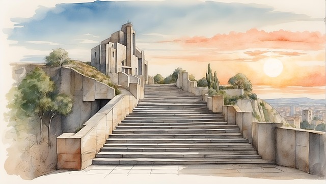 Free ai generated stairs stages illustration