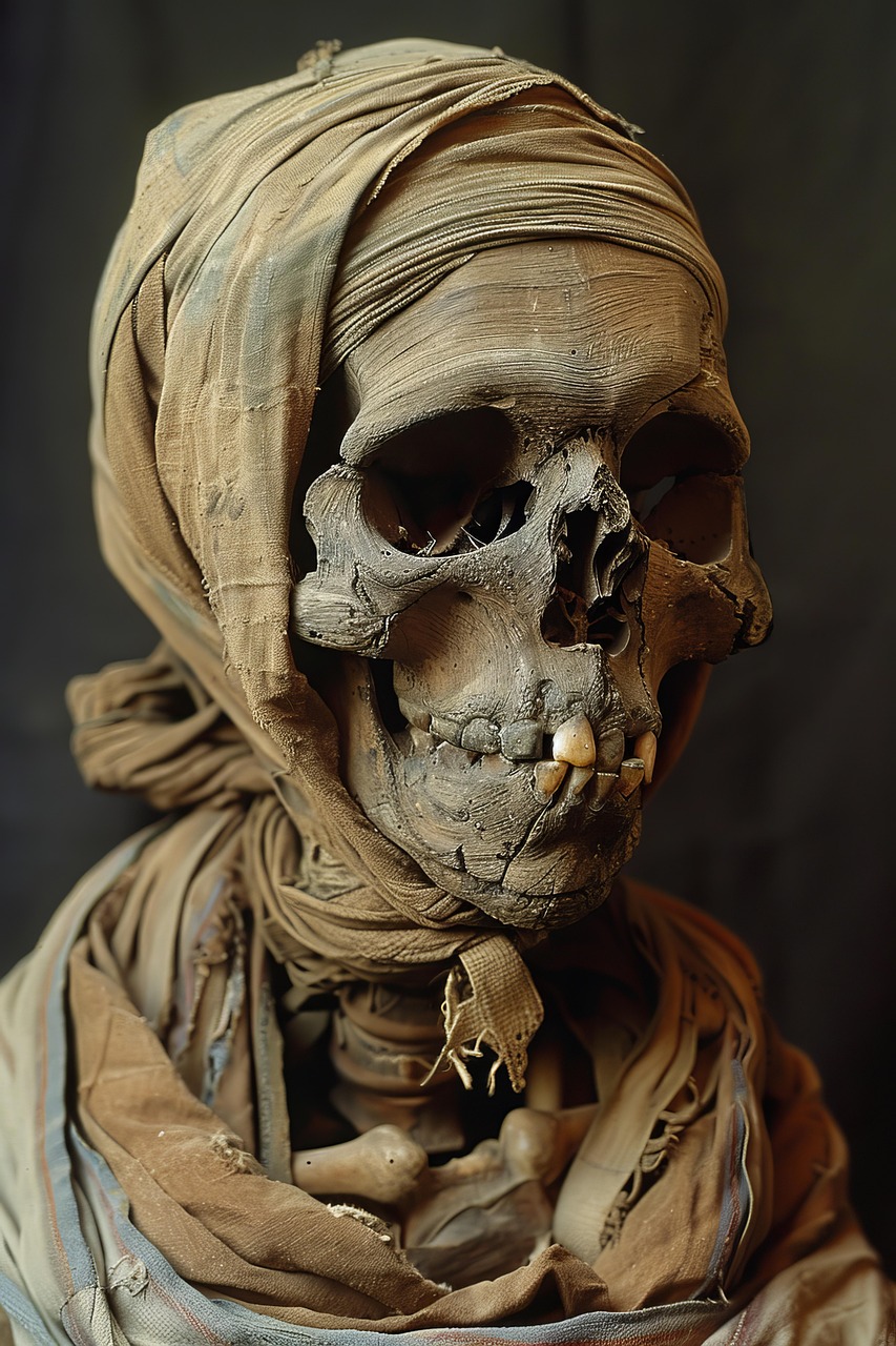 Download free HD stock image of Ai Generated Skeleton Free ai generated skeleton mummy illustration