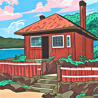 Free Cottage House illustration and picture
