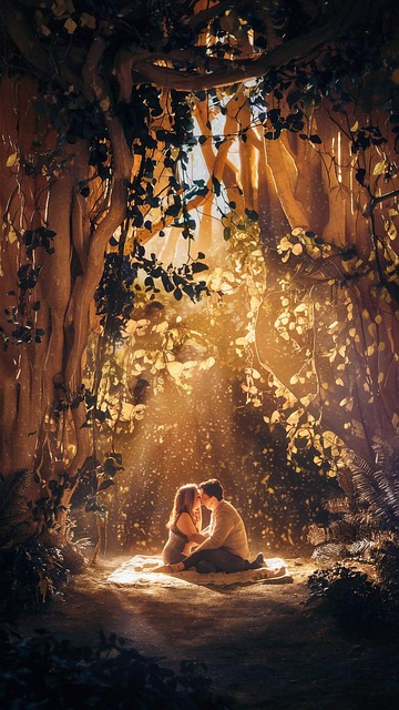 Free ai generated couple lovers illustration