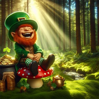 Leprechaun, St Patrick Dag, Griner, Irsk