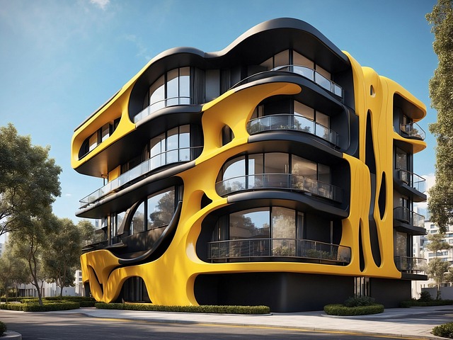Free ai generated architecture building illustration