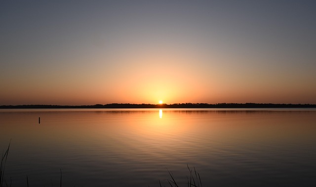 Solopgang, Himmel, Vand, Sunrise