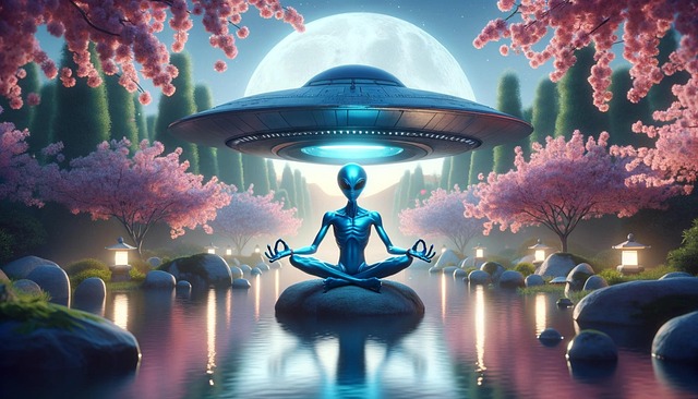 Free ai generated alien ufo illustration