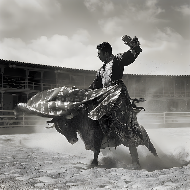 Free ai generated bull bullfighter illustration