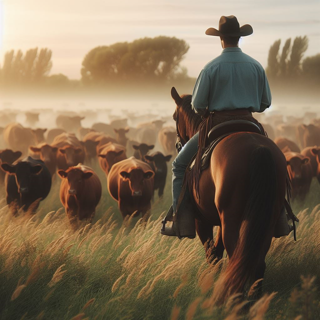 Free ai generated cowboy wild west illustration
