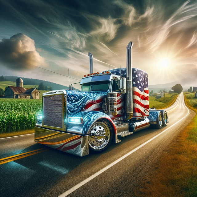 Free ai generated truck transport illustration