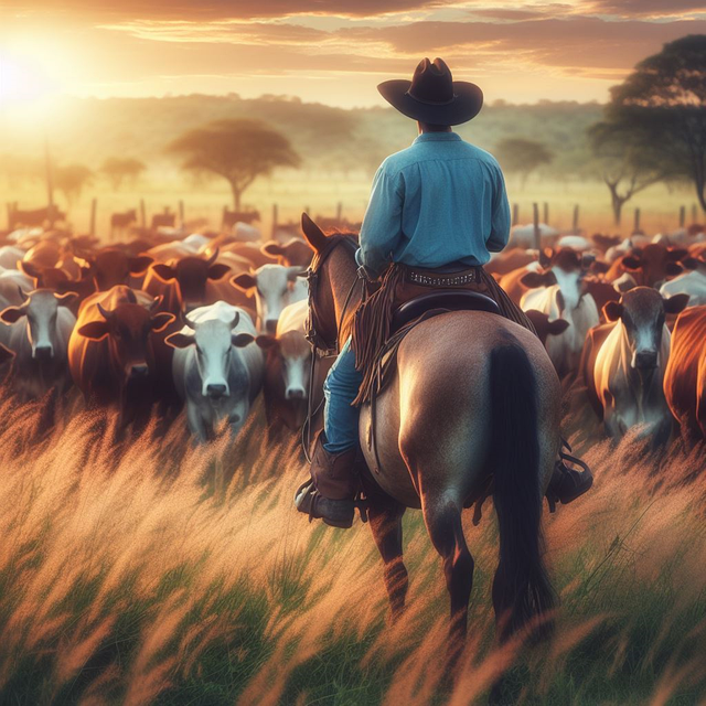 Free ai generated cowboy wild west illustration