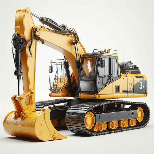 Free ai generated excavator construction site illustration
