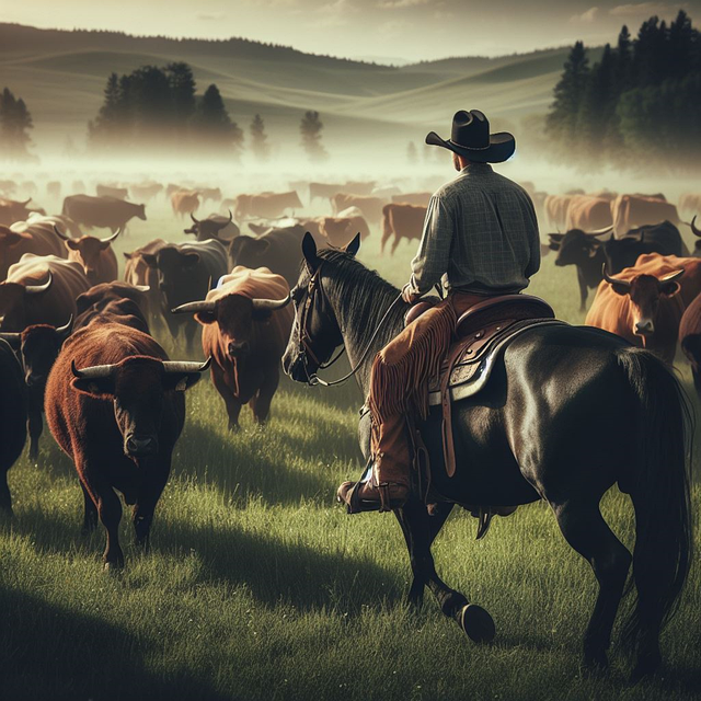 Download free HD stock image of Ai Generated Cowboy Free ai generated cowboy wild west illustration