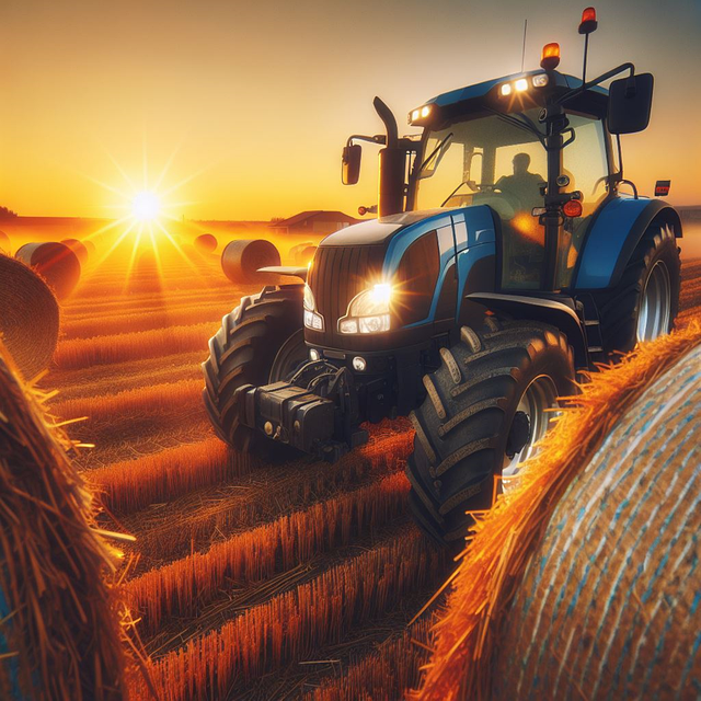 Free ai generated tractor farm yard illustration