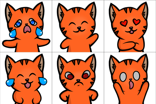 Zucken, Emotes, Emoji, Emoticons, Katze