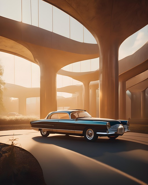 Free ai generated car future illustration