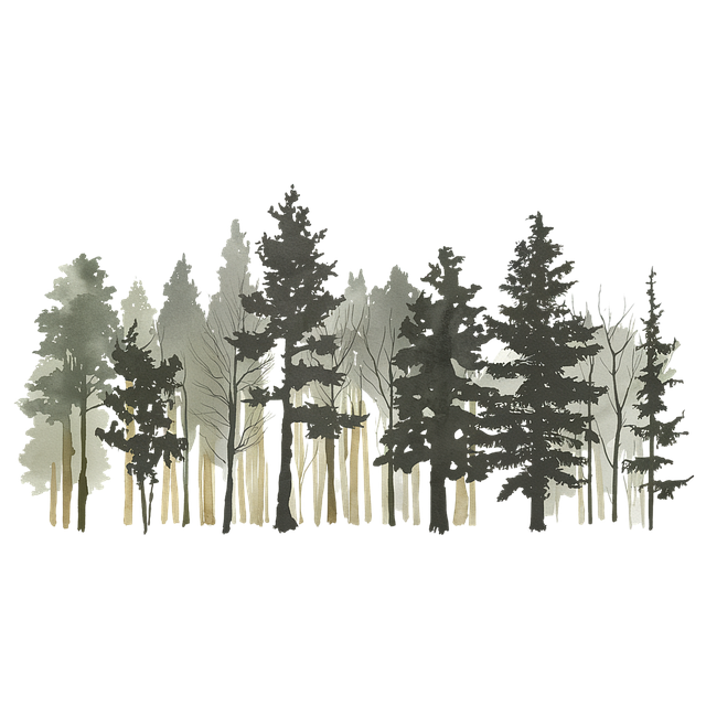 Free ai generated trees forest illustration